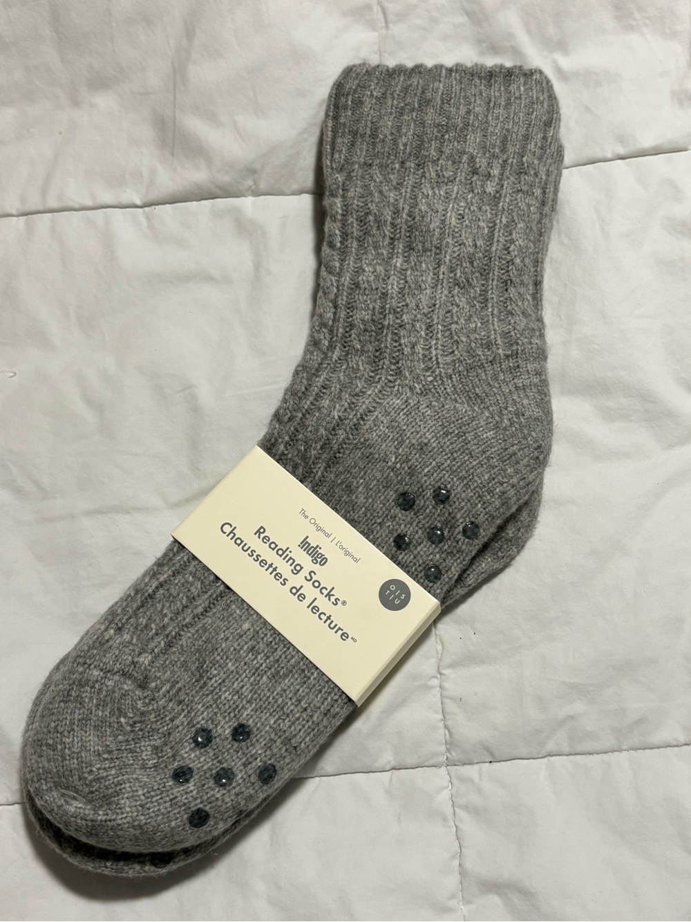 🧦 Indigo Reading Socks 🧦 Gray